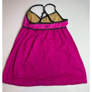 Lululemon Tank Top Athletic Built In Bra Hot Pink Criss‎ Cross Back Activewear thumbnail 4