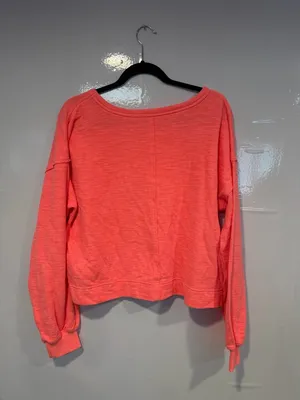 Bright pink crop aerie pocket‎ long sleeve thumbnail 4