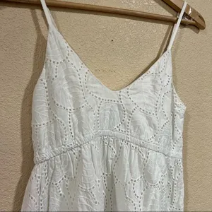 Minkpink White Nirvana Embroidered Leaf Swing Mini Dress XS thumbnail 3