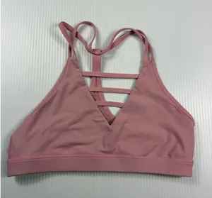Zyla Active Light Support Sports Bra Strappy Back Mauve Pink Medium‎ thumbnail 1