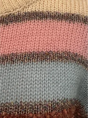 Cotton Emporium Striped Crew Neck Sweater Size XS thumbnail 2