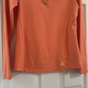 Rhoback Long Sleeve Quarter-Zip Pullover in‎ Coral thumbnail 4