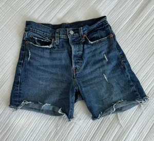 Levi's dark wash Jean shorts thumbnail 1