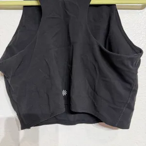 Athleta Black Conscious Crop Racerback Sports Bra Sz L thumbnail 8