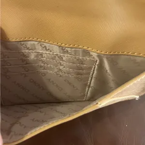 DKNY Cream Envelope Clutch with Subtle Logo thumbnail 5