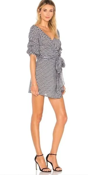 Lovers + Friends Gabriel Ruched Sleeve Wrap Mini Dress Size XS thumbnail 10