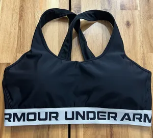 Under Armour Black Sports Bra Size XL Crossback Logo Band thumbnail 1