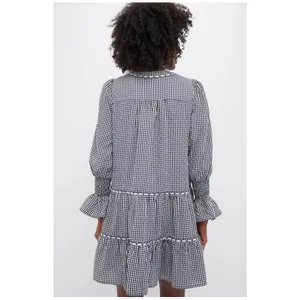 NEW Tuckernuck Pomander Place Navy Gingham Kenzie Dress Size Small thumbnail 4