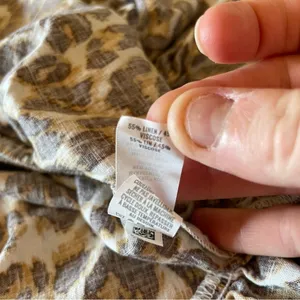Aerie Leopard Print Linen Mini Skirt XS thumbnail 4