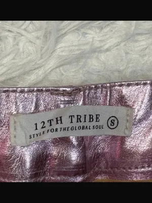 12th Tribe Aimmia Metallic Pink Straight Leg Pants thumbnail 5