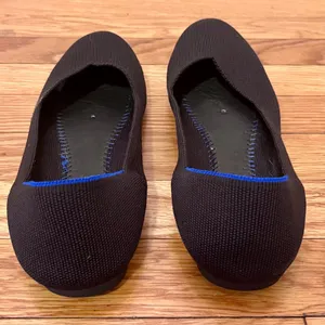 Rothy's The Point Black Pointed Toe Flats Size 11 Insoles Missing Slip On thumbnail 4