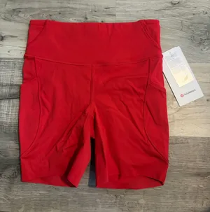 Lululemon Fast and Free HR Short 6” *Pockets Oxford Red 6 NWT thumbnail 1