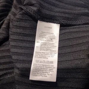 NEW Madewell Black Ribbed Square Neck Blouse thumbnail 4