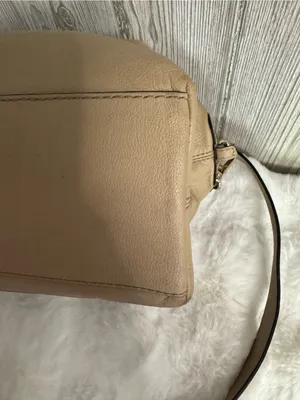 kate spade taupe leather satchel with buckled flap- Allen Street Raquelle thumbnail 6