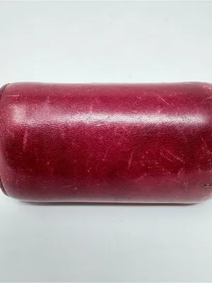 Etienne Aigner Burgundy Leather Kisslock Clutch Coin Purse Lipstick Bag Italy thumbnail 4