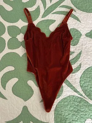 Urban Outfitters Velvet Bodysuit Out From Under thumbnail 1