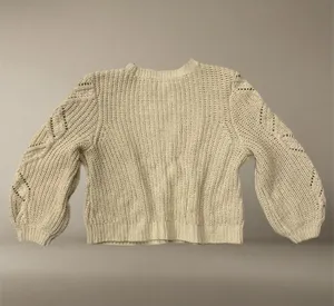Maurice's 🎞️ Cream Cable Knit Crewneck Sweater in Women’s Sm thumbnail 4