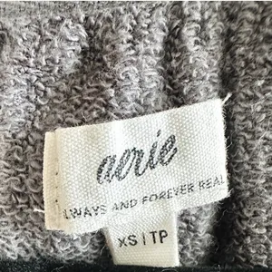 Aerie Easy Street Sweatshirt XS Gray Oversized Slouchy Tunic Tassel Coastal Boho thumbnail 10