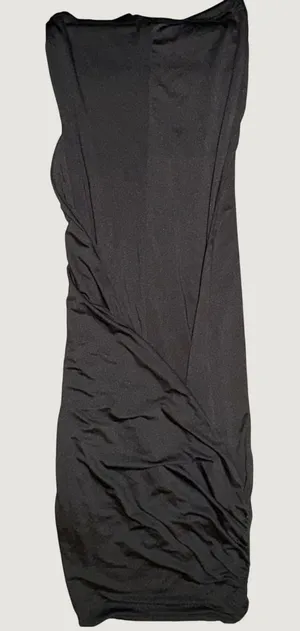 Superdown Black Maxi Skirt High Waisted Draped Front XXS Solid Long Bodycon thumbnail 1