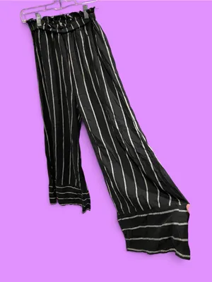 Cute Billabong striped wide bell leg pull in beach pants pool surf casual thumbnail 1