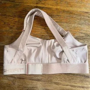 Shefit ultimate ribbed nude front zip wireless workout 1 luxe bra Tan Size XL thumbnail 2