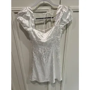 Princess Polly New White Tyra Mini Dress Satin Cottagecore Peasant Bridal thumbnail 4