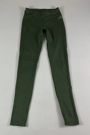 The‎ North Face Leggings Women's XS Green 28" Inseam Scrunched Mid Rise Ladies thumbnail 1