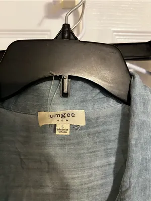 Umgee Light Blue Button-Down Swim Coverup thumbnail 3