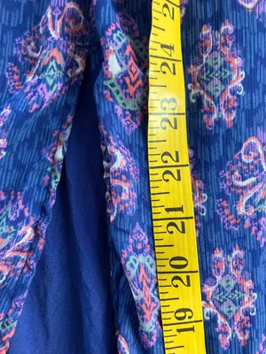 Hollister Blue Pink Long Slit Maxi Strapless Dress XS thumbnail 5