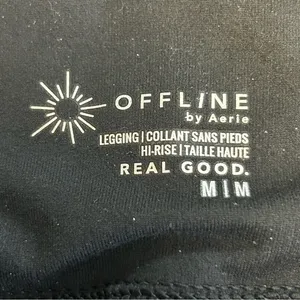 Offline by Aerie Womens M Real Luxe Black Hi-Rise Faux Leather‎ Leggings Stretch thumbnail 8