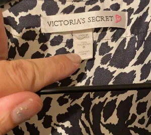Victoria's Secret Vintage 90s silky zebra print short sleeve pj top, size medium thumbnail 5