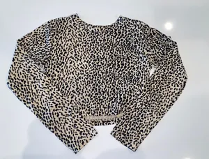 Adika Leopard Long sleeve crop top thumbnail 1