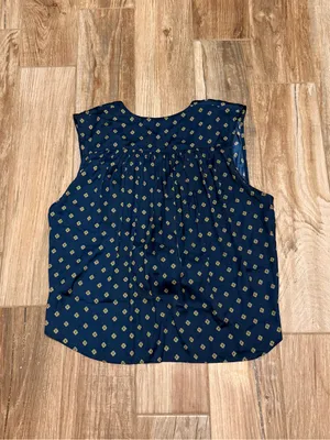 Free People Women's Silky Pattern Tie Front Sleeveless Blouse Top thumbnail 4