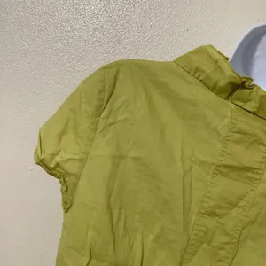 Vintage Y2K Green Fairycore Cottagecore Fairy Ruffle Cotton Button Up‎ Top Sz 10 thumbnail 8