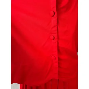 Vintage Karin Stevens Red‎ Beaded Overlay Maxi Dress 80s 90s thumbnail 11