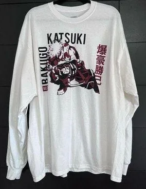 MY HERO ACADEMIA KATSUKI NWT Long Sleeve T-Shirt. Anime Unisex Adult Sz 2XL thumbnail 1