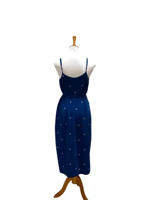 Universal Thread Midi Floral Wrap Dress Blue Size XL Vacation Beach Coastal Boho thumbnail 14