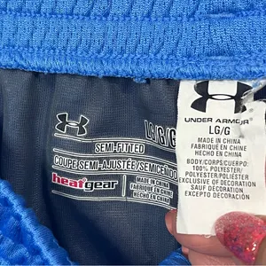 Under Armour Heat Gear Blue‎ Shorts Size Large thumbnail 3