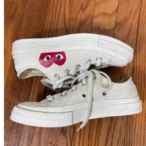 Comme des Garcons PLAY x Converse Chuck Taylor All Star Low Cream‎ Shoes size 6 thumbnail 5