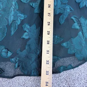 Angelique Nightgown Womens L Green Sheer Leaf Floral Chemise‎ Lingerie Coquette thumbnail 4