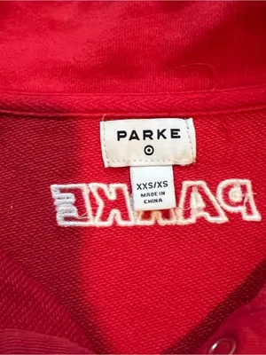 PARKE X Target XXS/XS Red Sweatshirt Women Snap Mock Neck thumbnail 5