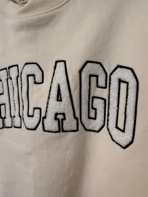 Cream 'CHICAGO' Crewneck Sweatshirt thumbnail 3