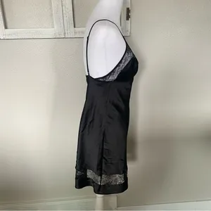 Victoria's Secret Black Lace Trim Chemise thumbnail 2