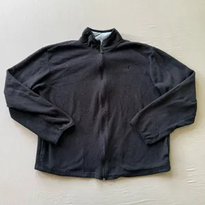 Vintage Fleece Zip Up Jacket Black Size L thumbnail 1