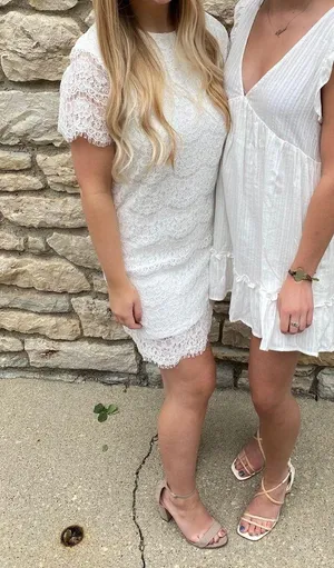 Lulus white lace dress thumbnail 1