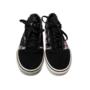 Vans Old Skool Floral Print Black Suede Low Top‎ Women's Shoes Size 6 Grunge thumbnail 2