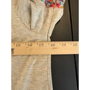 Democracy Womens Small Beige Top‎ Floral Embroidered Bell Sleeve Boho Festival thumbnail 6