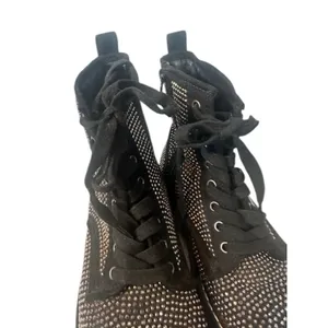Madden Girl Women’s Black Kurrt Lace-Up Combat Boots with Silver Studs Size 7.5 thumbnail 5