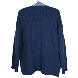 BLANK NYC Chunky Knit Denim Sweater Jacket Womens S Trucker Indie 90s Scandi thumbnail 3