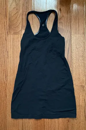 Lululemon black racer back yoga tank top thumbnail 3